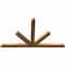 Ekena Millwork Saratoga Rough Sawn Timber Gable Bracket, Western Red Cedar, 108"W x 63"H x 4"D x 6"F, 14/12 Pitch GBW108X63X0406SAR00RWR - alternate 5